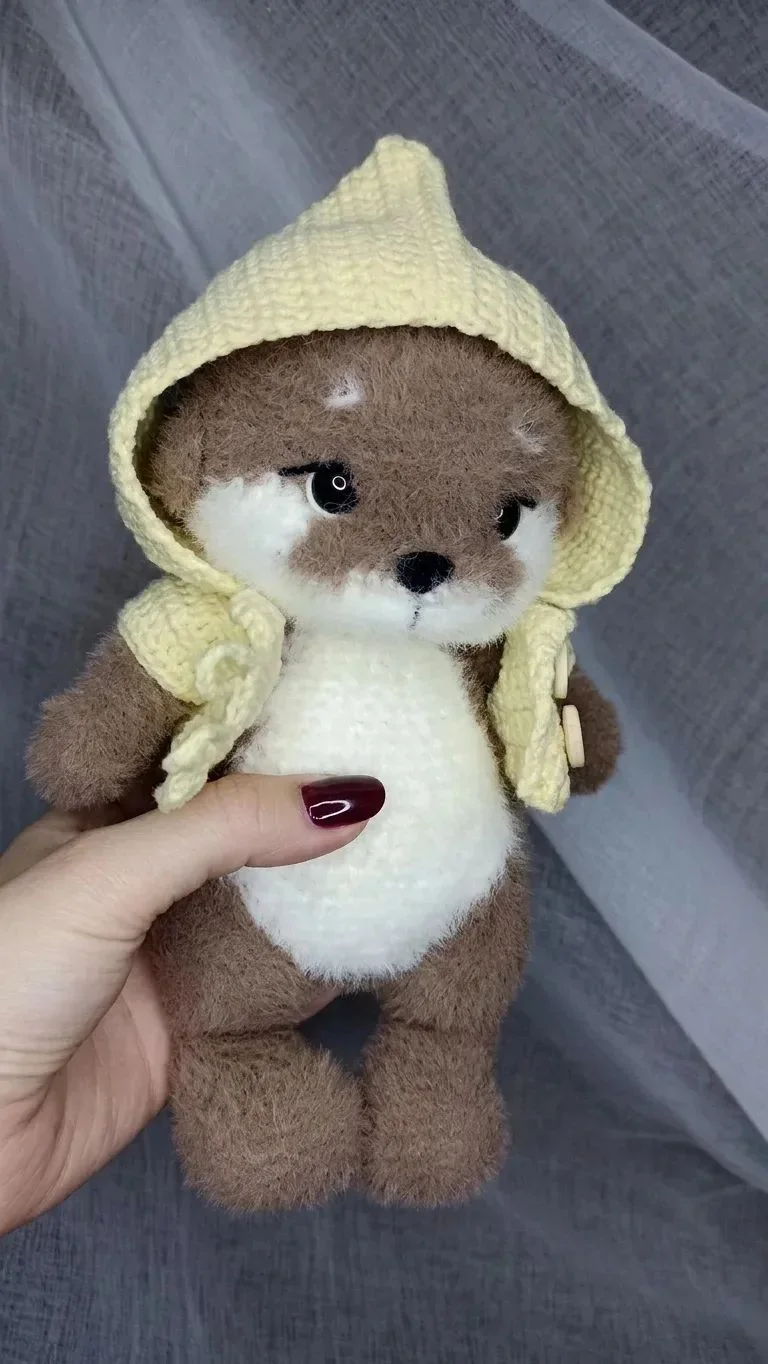 Вязаная игрушка. Выдрочка - миниатюра 3