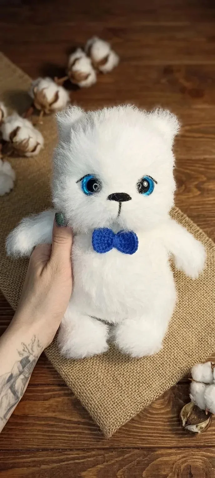 Вязаная игрушка медведь - миниатюра 2