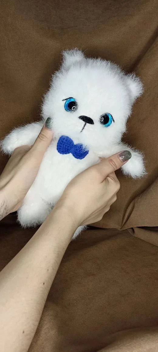 Вязаная игрушка медведь - миниатюра 3