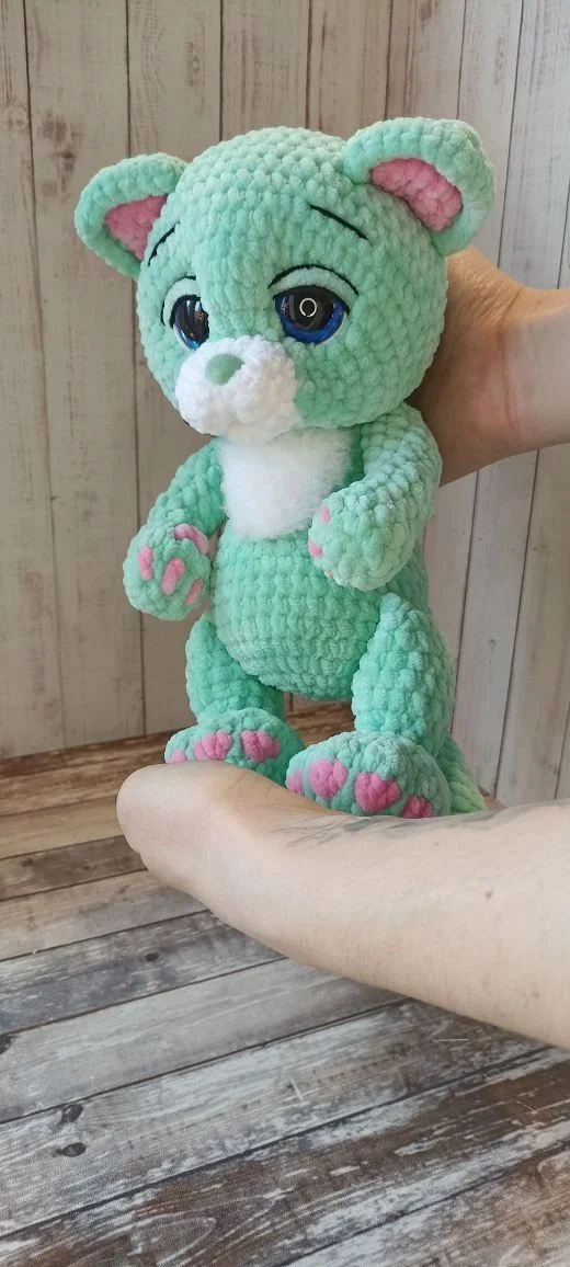 Вязаная игрушка кот - миниатюра 2