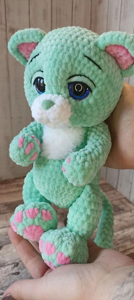 Вязаная игрушка кот - миниатюра 3
