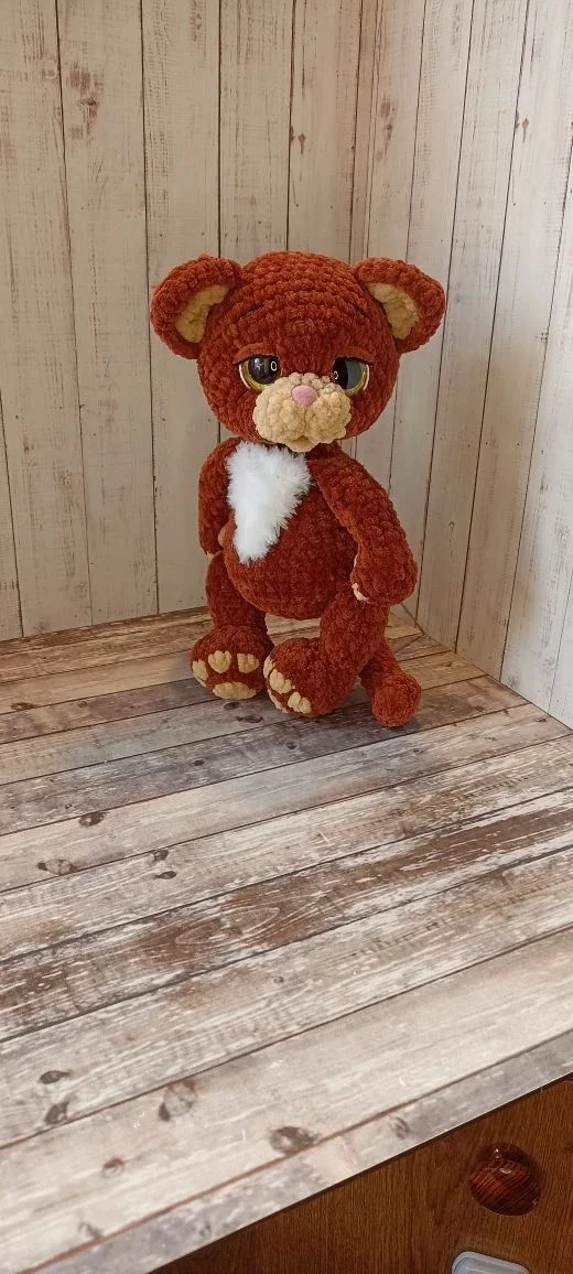 Вязаная игрушка кот - миниатюра 3
