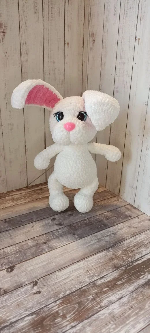 Вязаная игрушка зайка - миниатюра 4