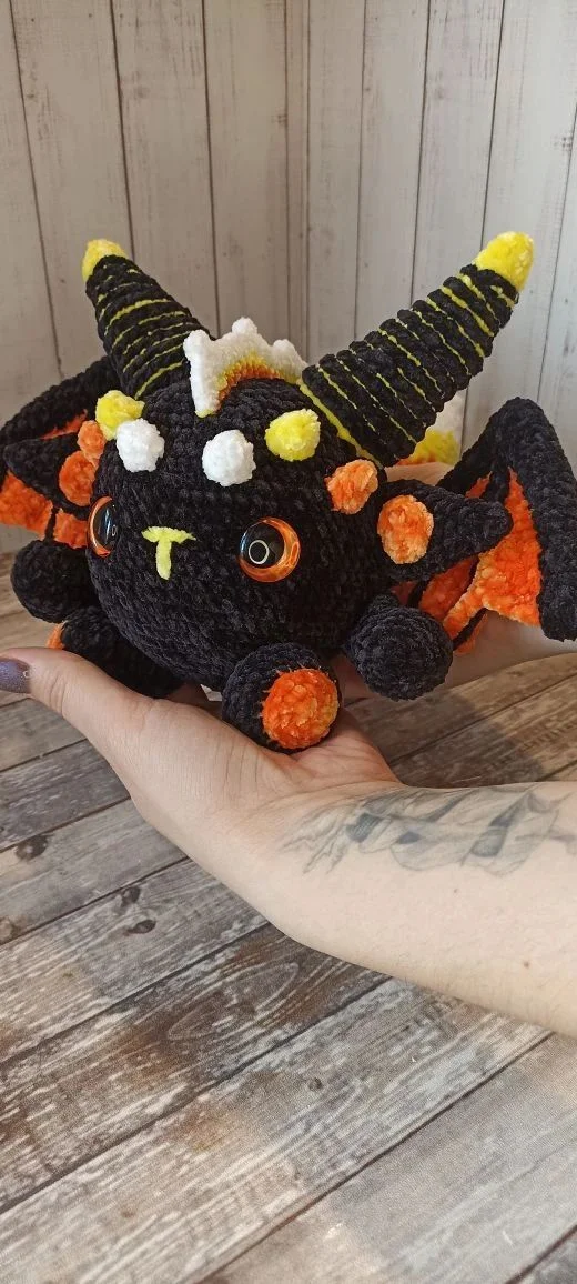 Вязаная игрушка дракон стихий - миниатюра 3