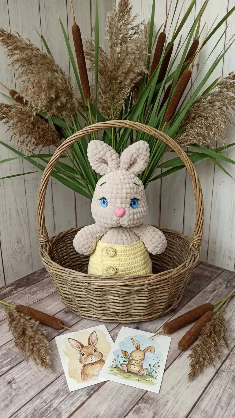 Вязаная игрушка зайка - изображение 1