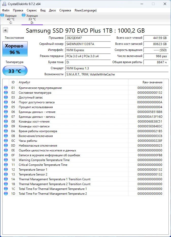 SSD 1 TB NVMe SAMSUNG 970 EVO PLUS - миниатюра 3