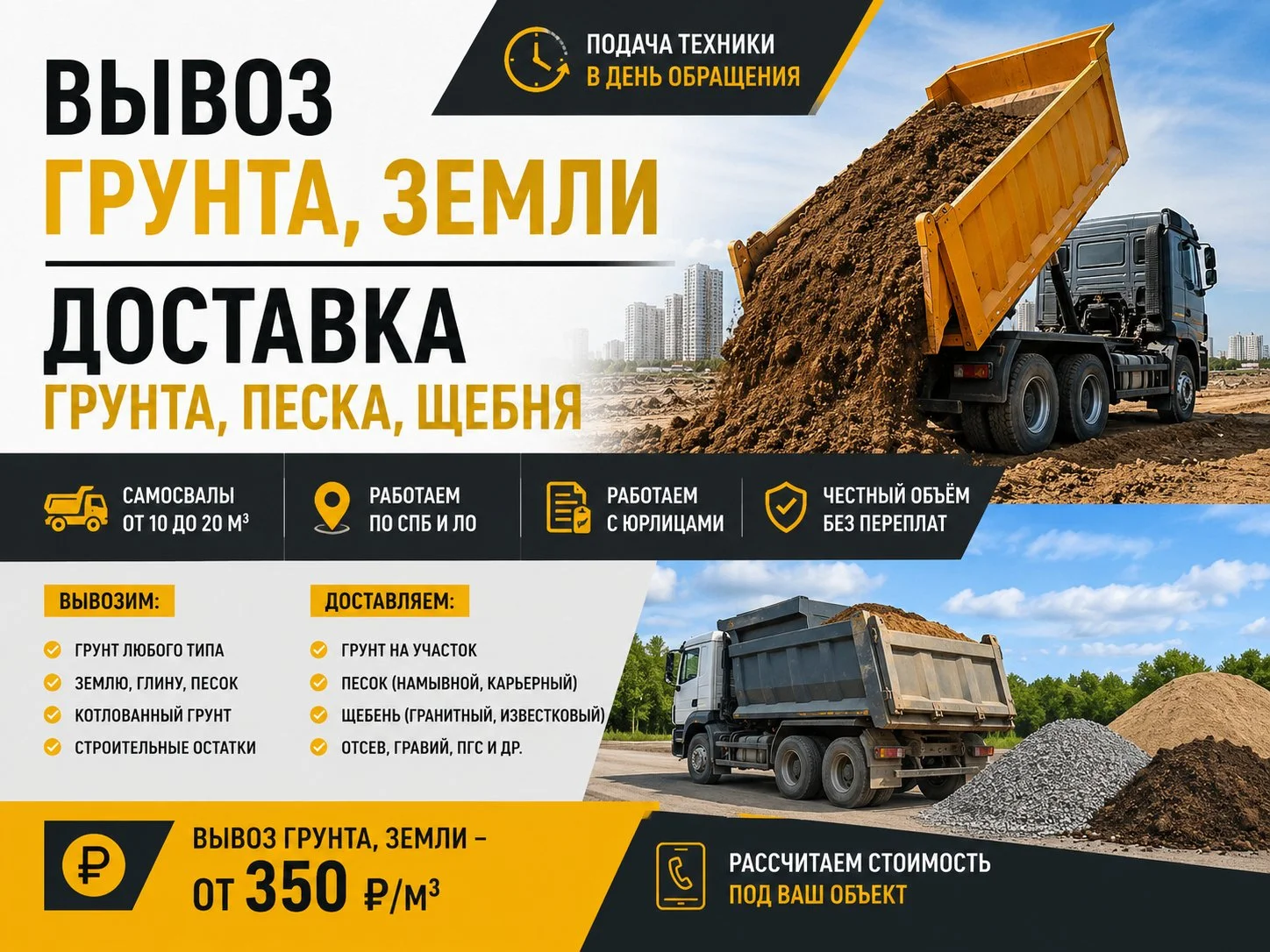 Вывоз грунта,земли/Доставка грунта,песка,щебня - изображение 1