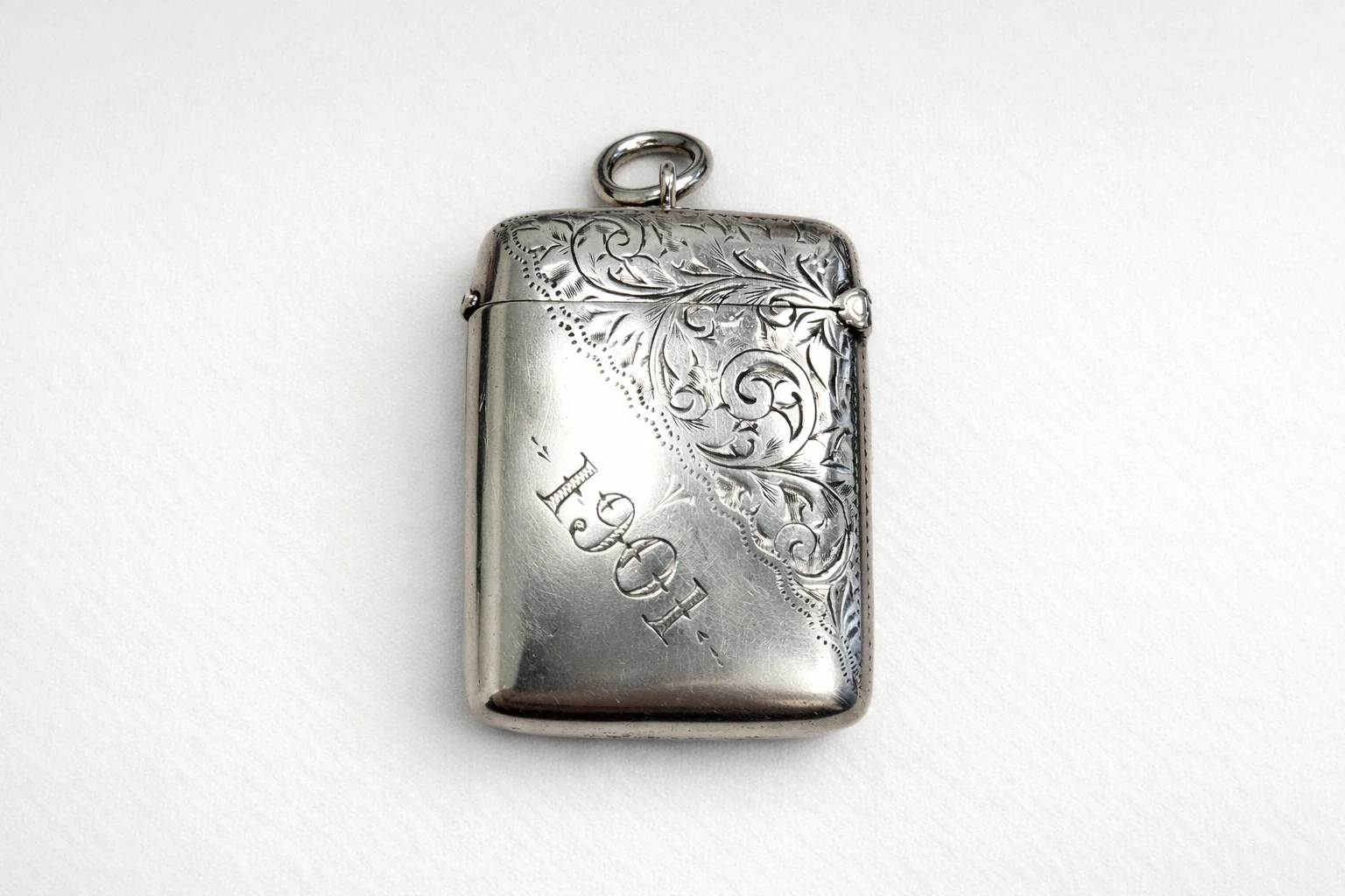 Серебряная спичечница Бирмингем 1900 - изображение 1