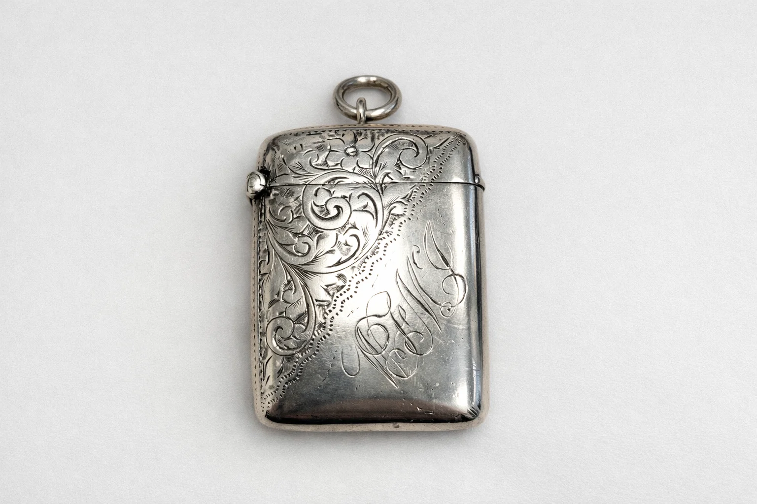Серебряная спичечница Бирмингем 1900 - миниатюра 2