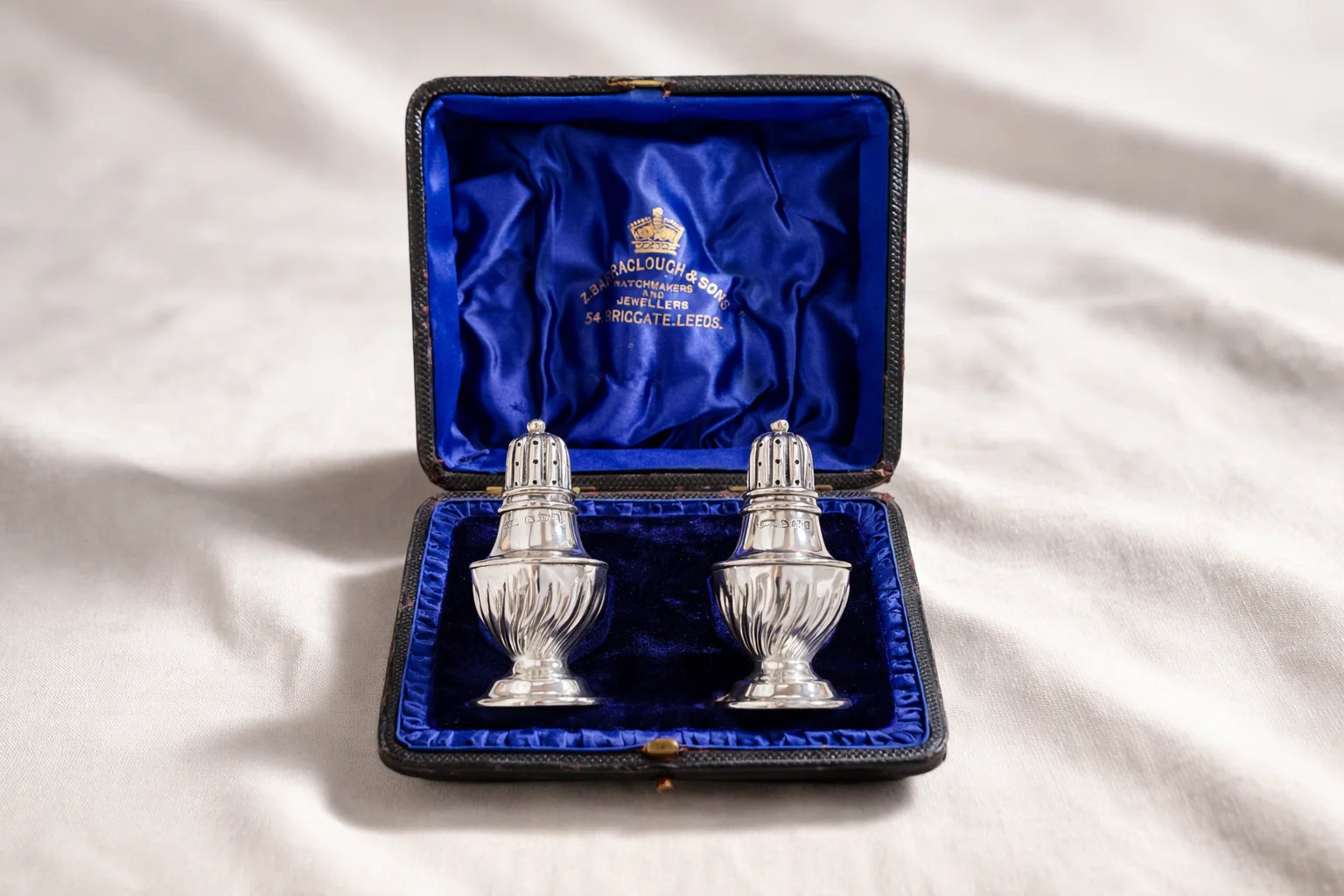 Перечницы, серебро, 1901, Бирмингем, клейма - изображение 1