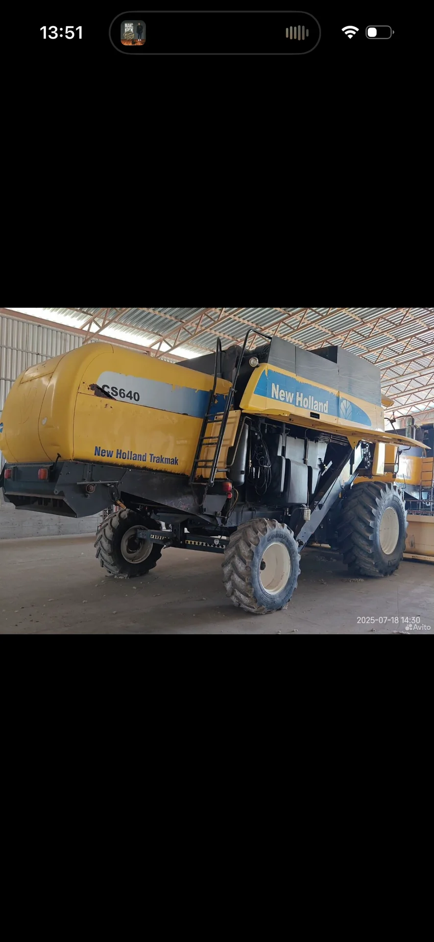 Зерноуборочный комбайн New Holland 2008 гв - миниатюра 2