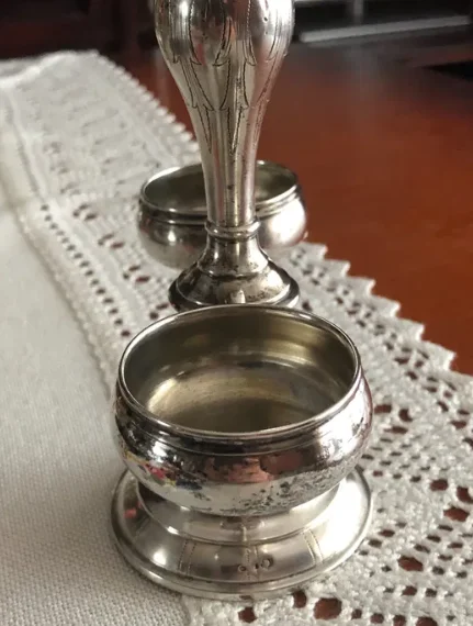 Подсвечник, канделябр серебряный - миниатюра 6