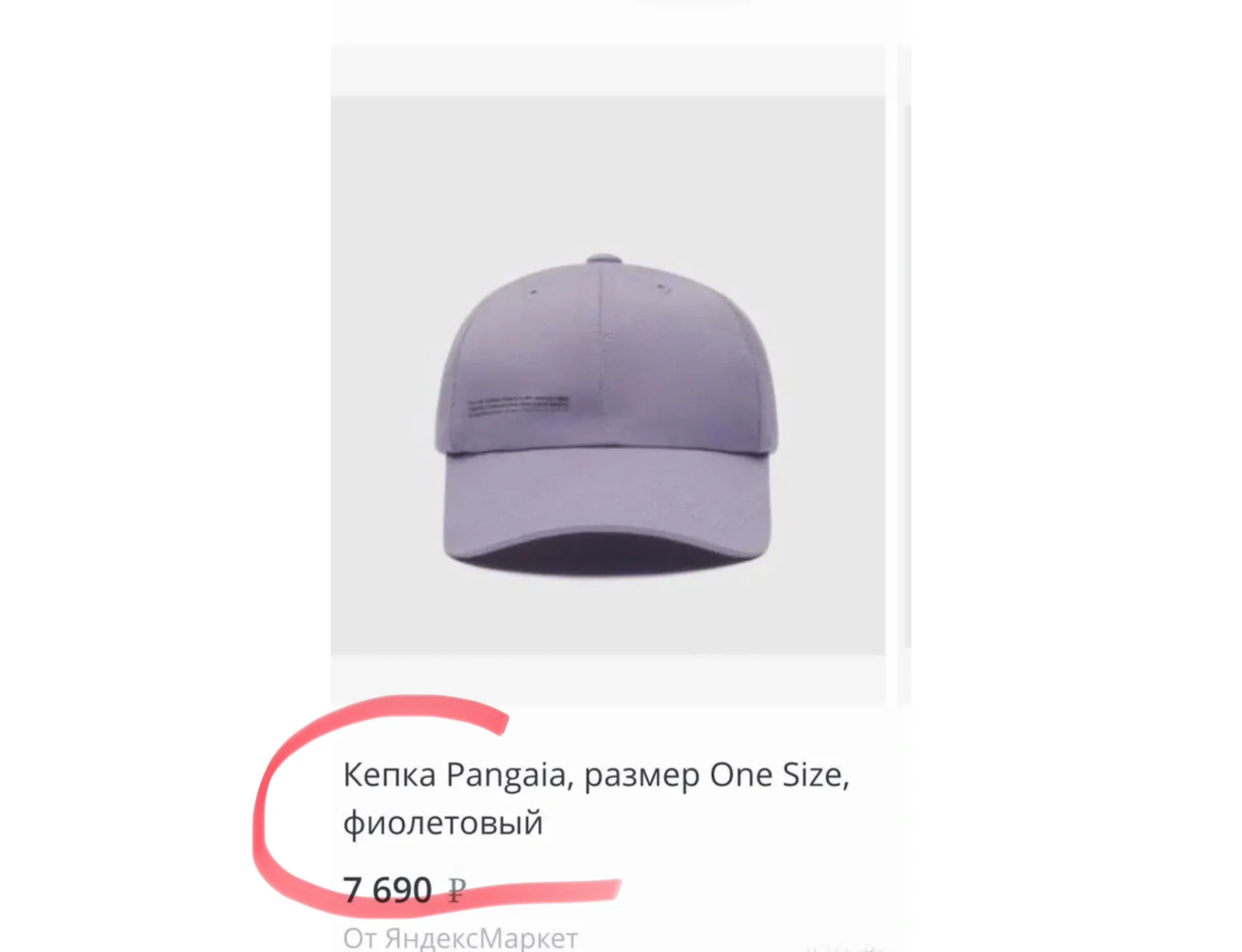 Бейсболка унисекс PANGAIA, one size - миниатюра 6
