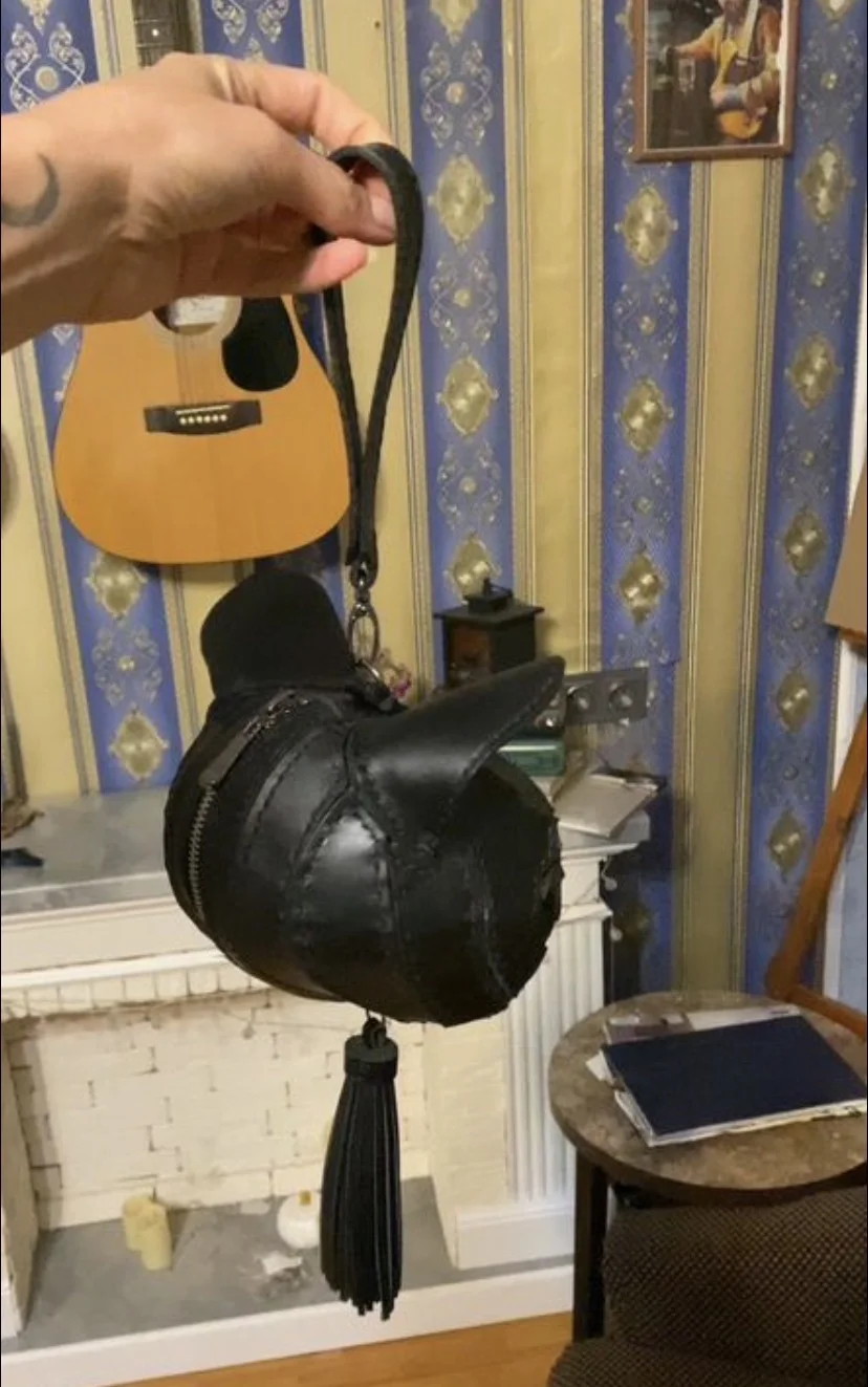 Сумка из кожи кошка кот - миниатюра 5