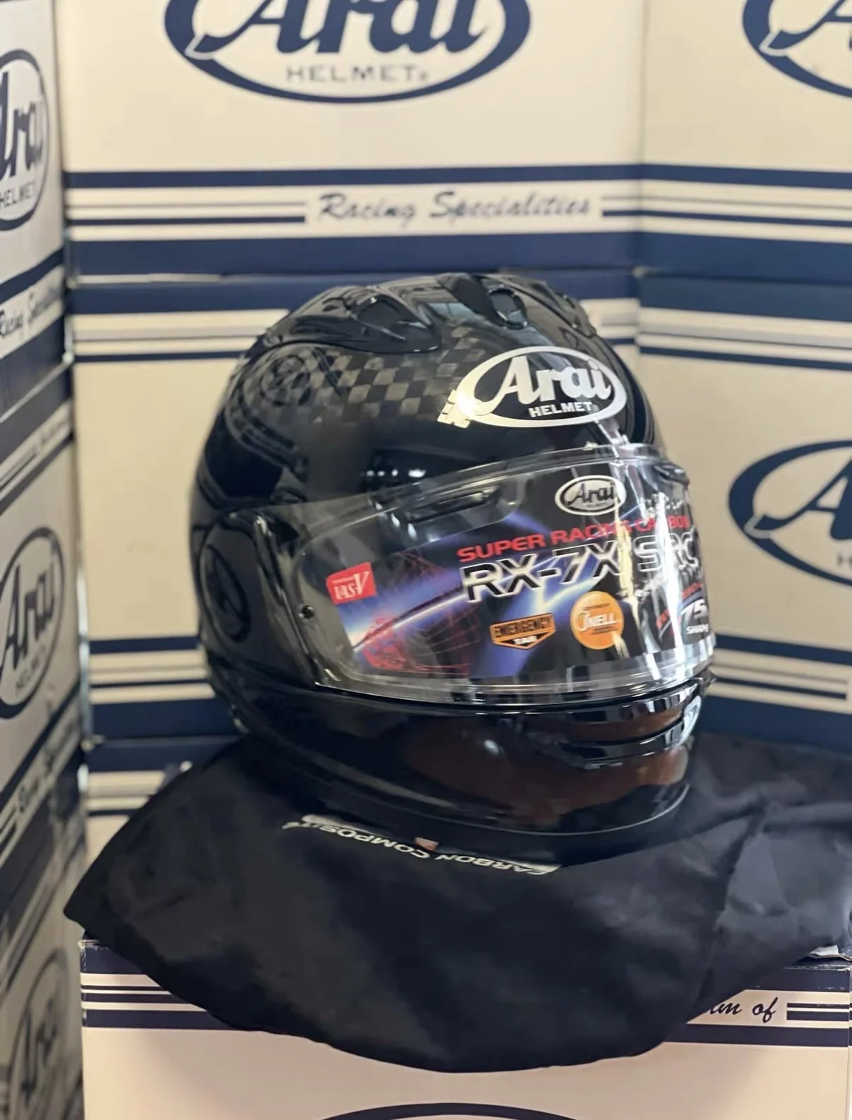 Шлем Arai RX-7X SRC Black Carbon - миниатюра 2