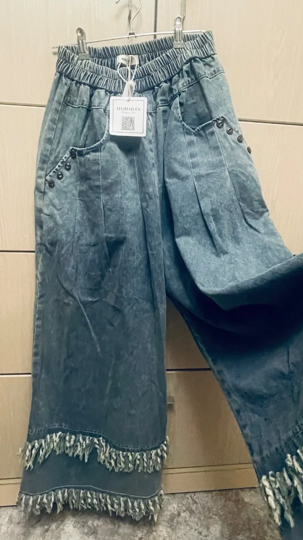 Джинсы широкие Бохо, р-р 48-50 - миниатюра 5