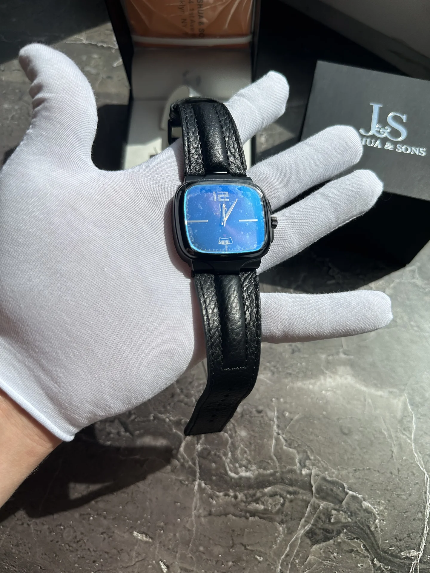 Наручные часы Joshua and Sons Square Blue - миниатюра 2