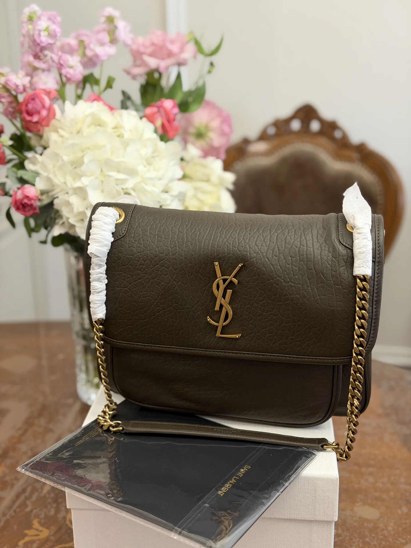 Ysl niki 28 cm сумка новая премиум Saint Laurent - миниатюра 2
