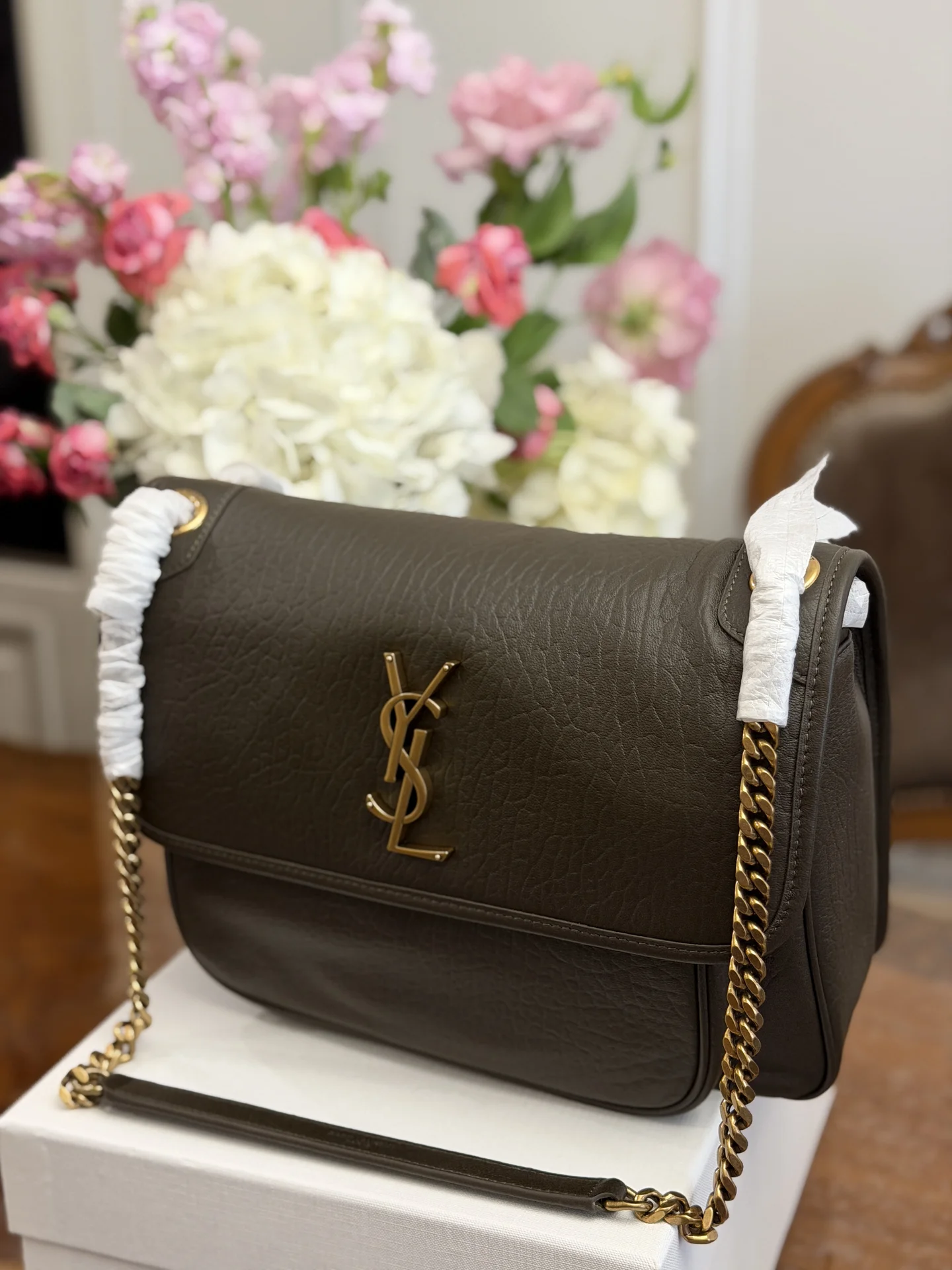 Ysl niki 28 cm сумка новая премиум Saint Laurent - миниатюра 3