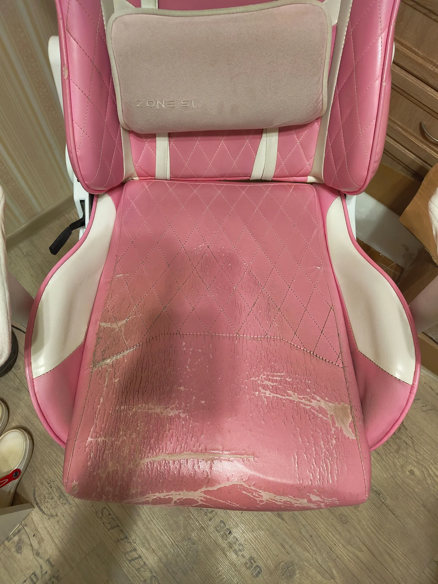 Игровое кресло zone 51 Bunny pink white - миниатюра 3