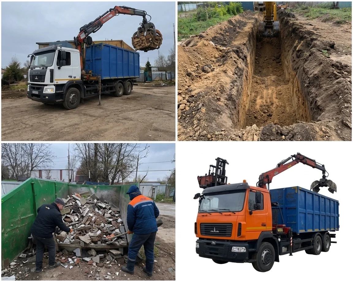 Вывоз мусора контейнером газелью самосвалом - миниатюра 8