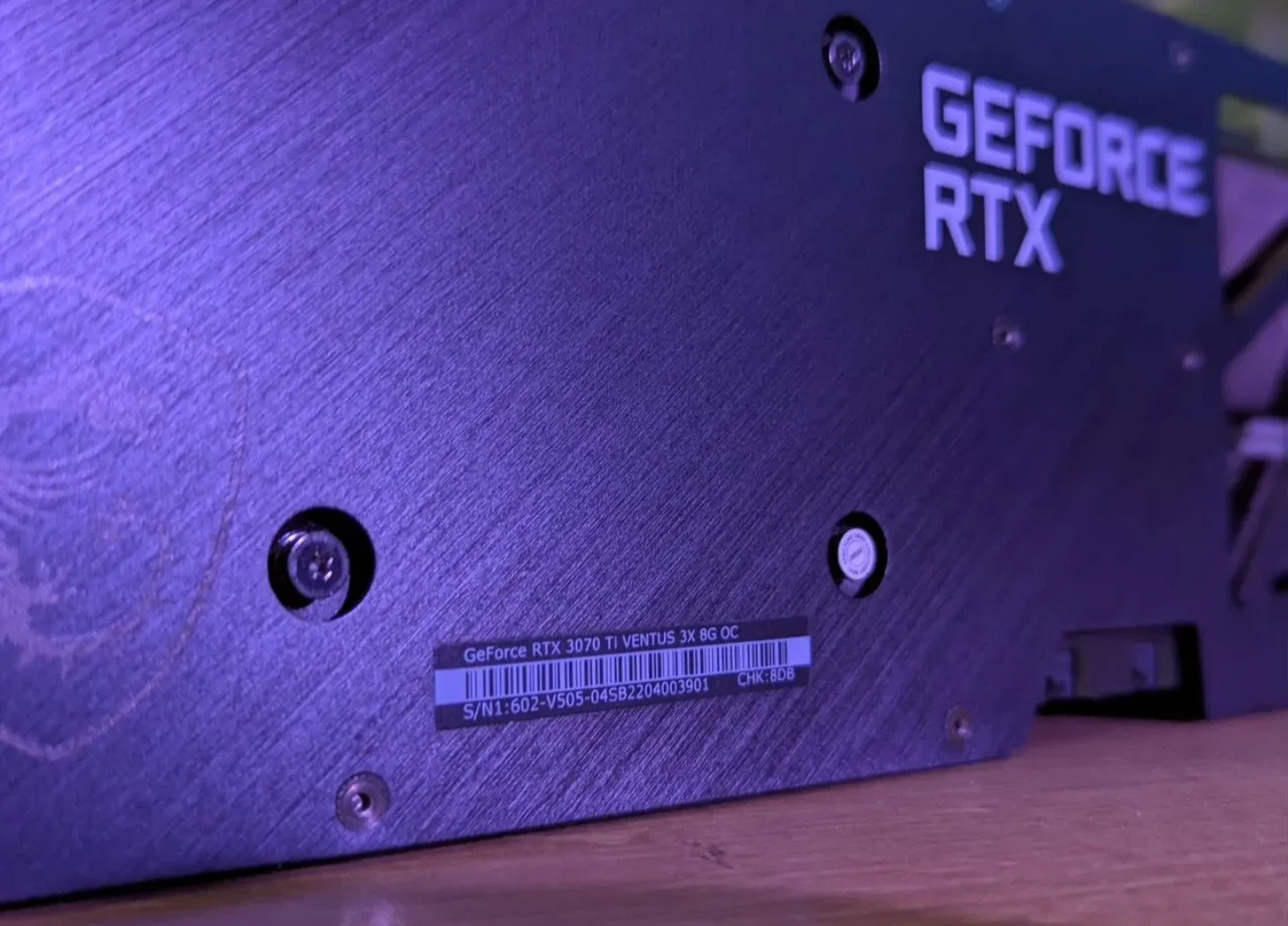 RTX 3070Ti 8gb MSI Ventus 3x / полный комплект - миниатюра 4