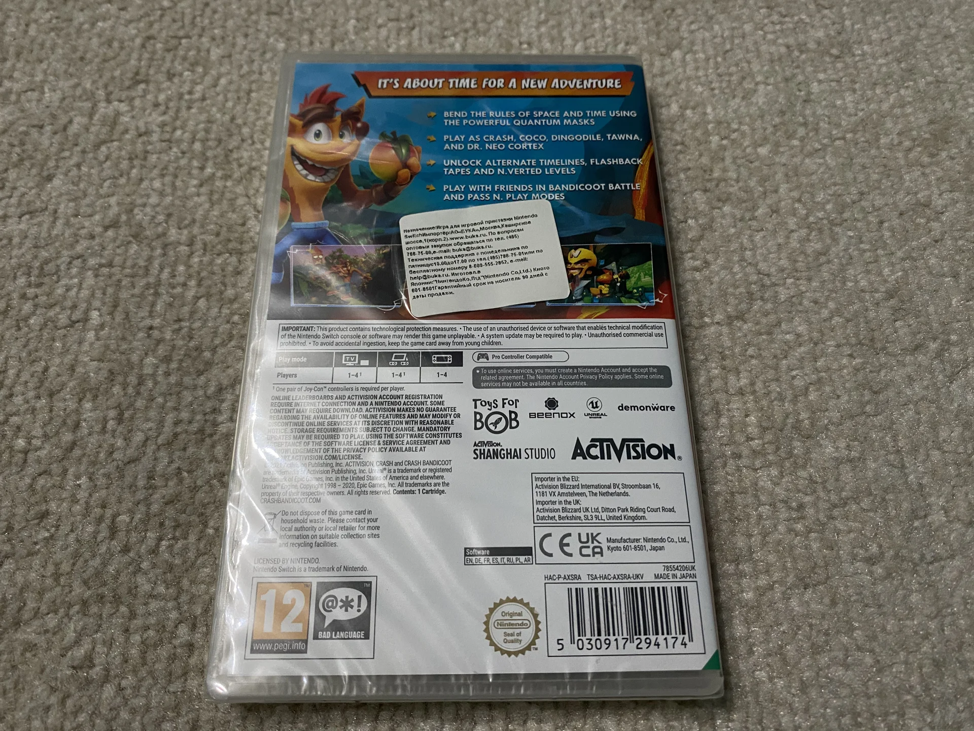 Картридж Crash Bandicoot 4 - миниатюра 2