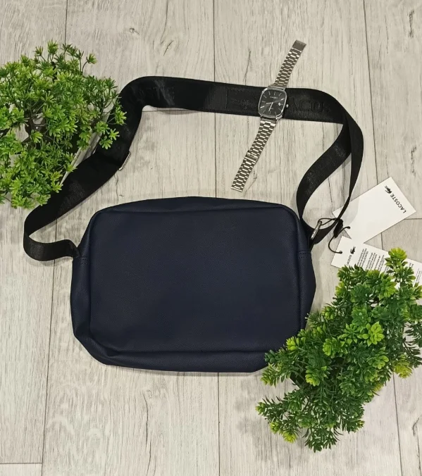 Сумка мужская Lacoste через плечо (борсетка) синяя - миниатюра 2