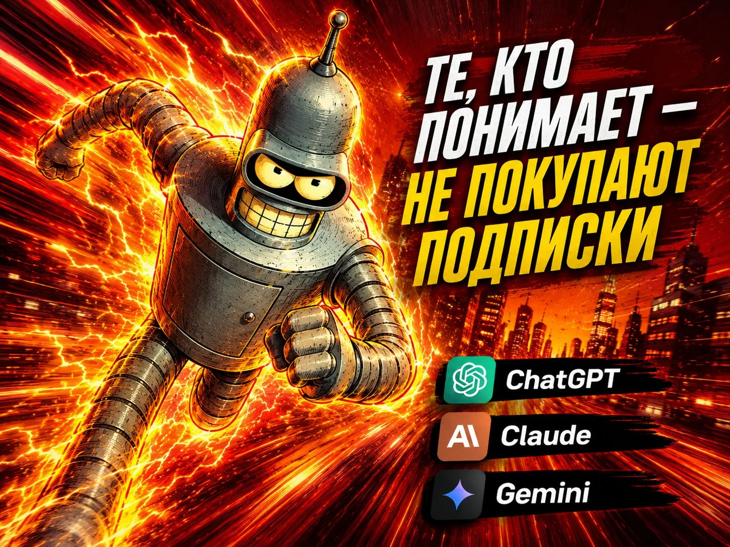 Все нейросети в одном ключе — без страха бана. Доступ к ChatGPT, Claude, Gemini. Аналог подписок Max - изображение 1