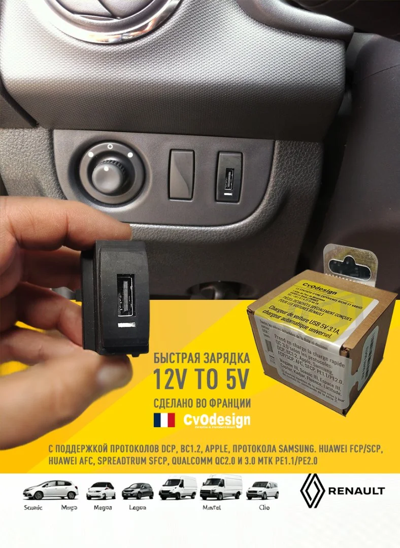USB розетка Renault Scenic Megane Lada - изображение 1