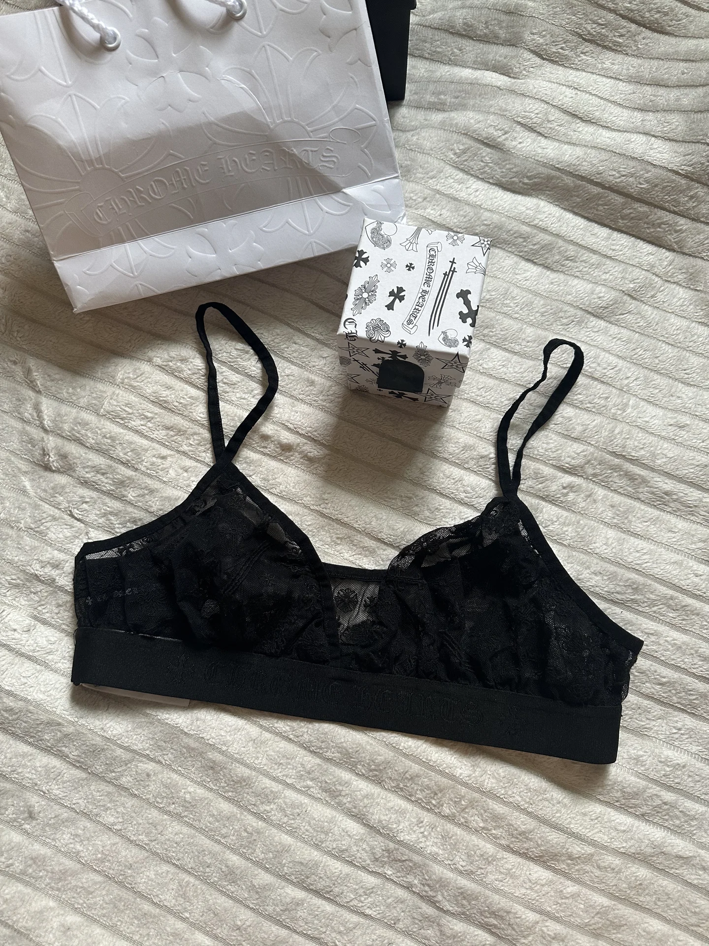 Lace Triangle Bralette Chrome Hearts