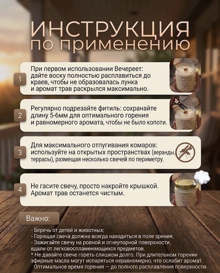 Аромасвеча - репеллент ручной работы - миниатюра 6
