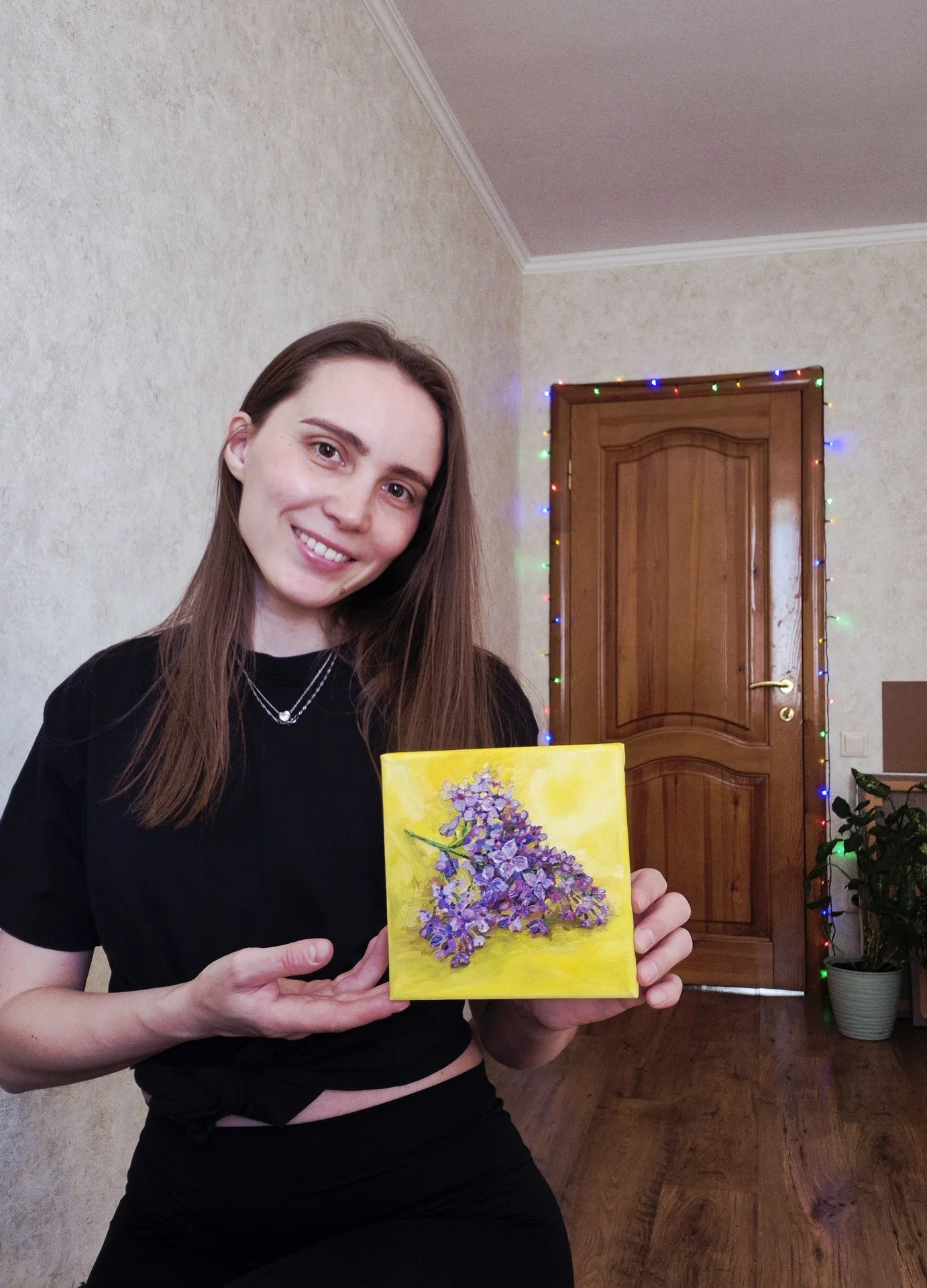 Картина-миниатюра маслом "Сирень". - миниатюра 4