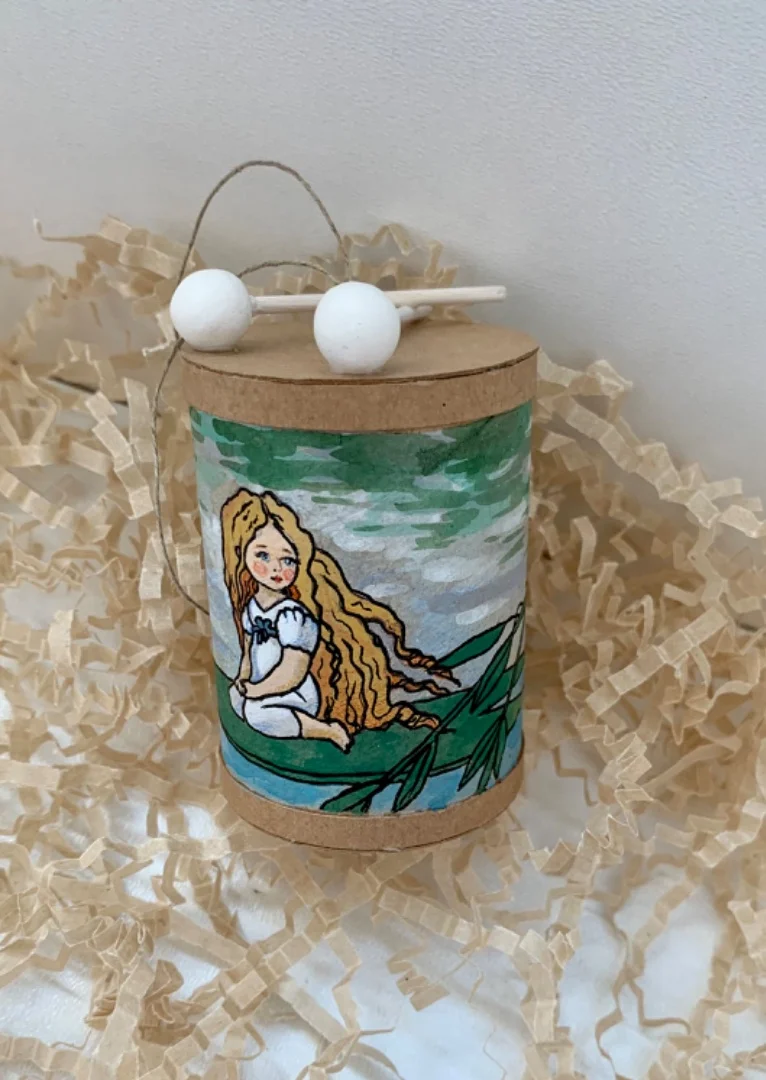 Елочная игрушка, барабан - миниатюра 2