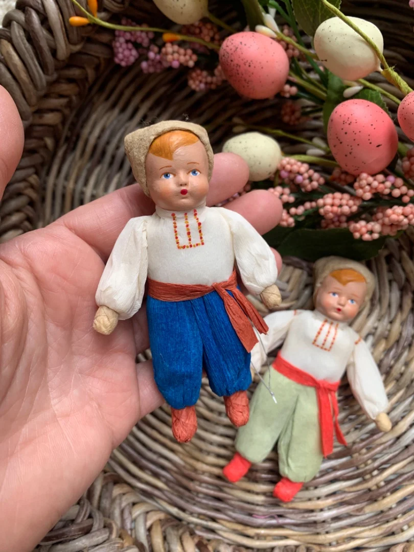 Ватная елочная игрушка, тараска - миниатюра 3