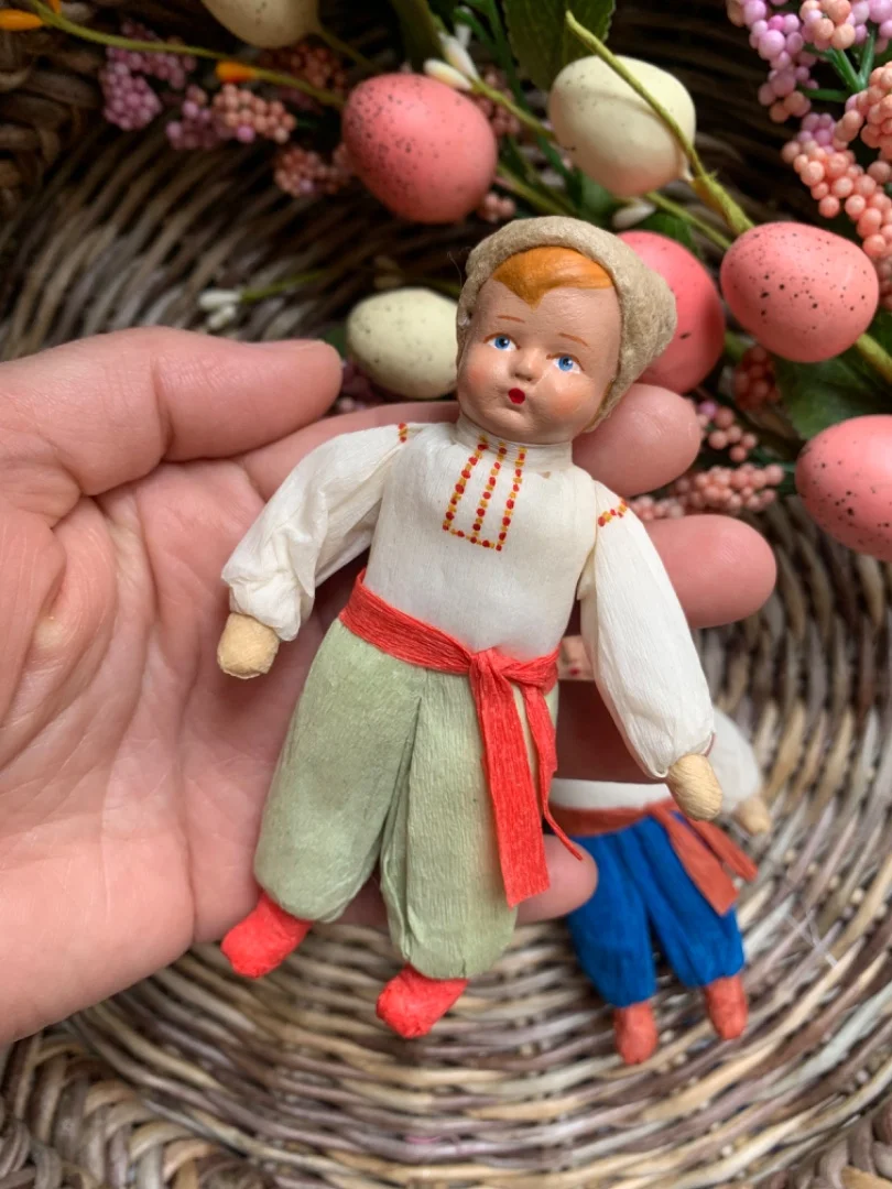 Ватная елочная игрушка, тараска - миниатюра 4