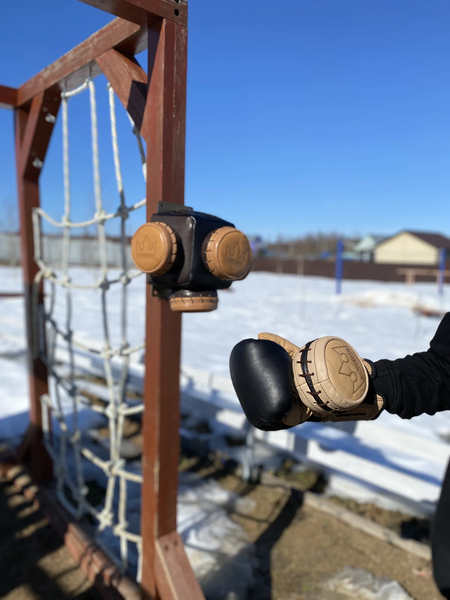Боксерские перчатки-лапы - миниатюра 5