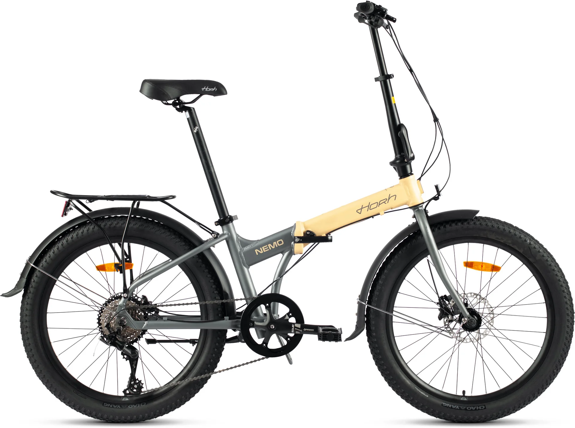 Велосипед HORH NEMO 9SP HD FAT 24" (2024) Yellow-Light Grey - изображение 1