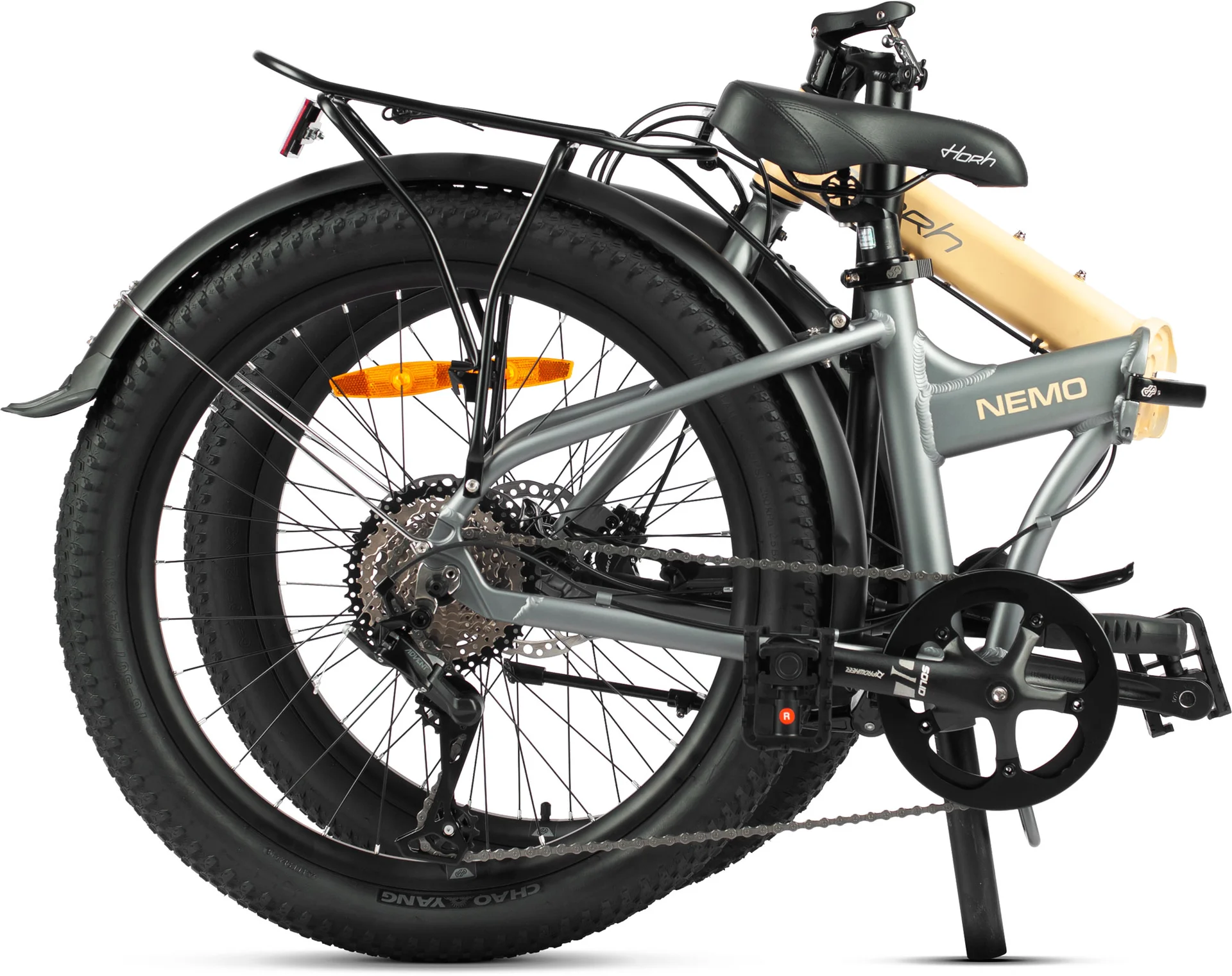 Велосипед HORH NEMO 9SP HD FAT 24" (2024) Yellow-Light Grey - миниатюра 3