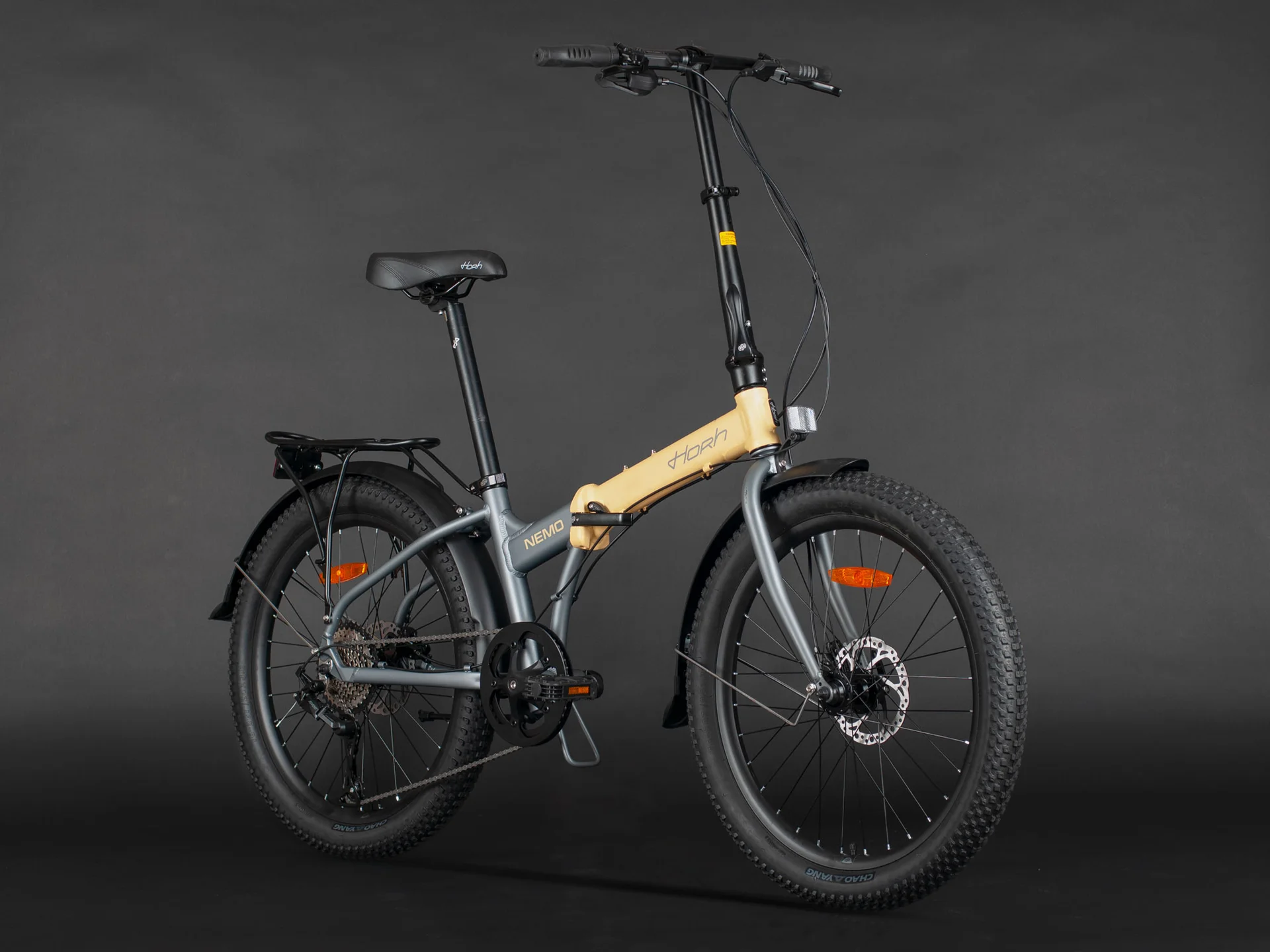 Велосипед HORH NEMO 9SP HD FAT 24" (2024) Yellow-Light Grey - миниатюра 4