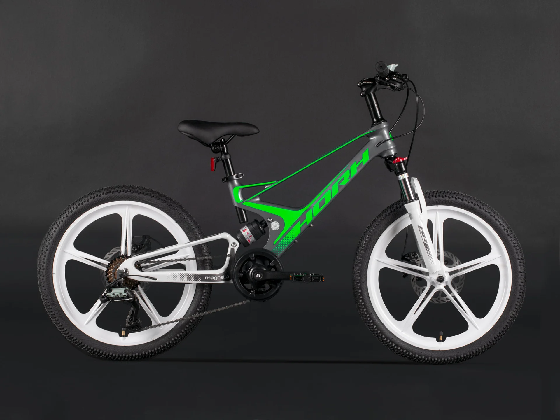 Велосипед HORH MAGNETTO HMGNT20 20" (2024) Grey-Green-White - миниатюра 5