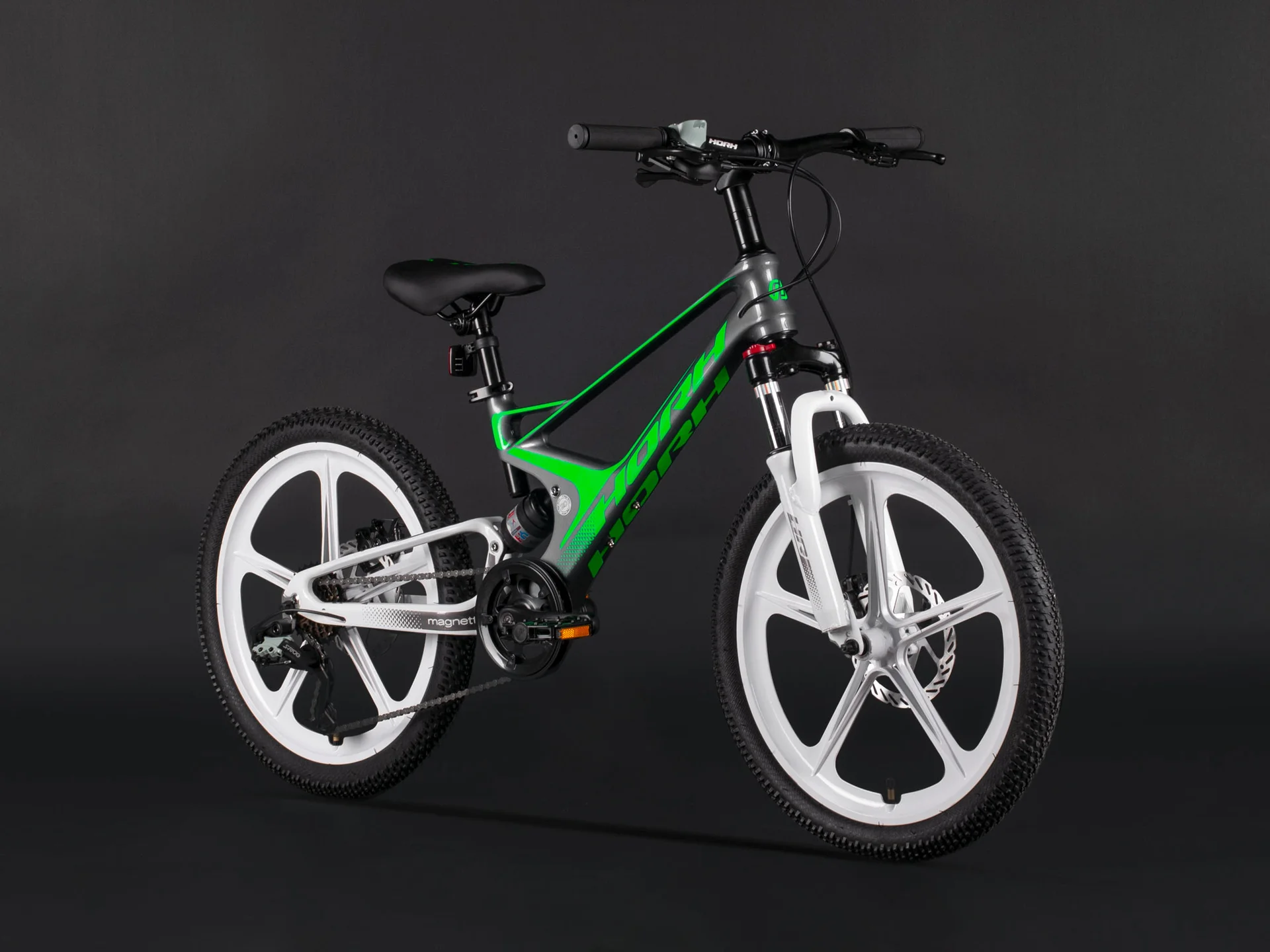 Велосипед HORH MAGNETTO HMGNT20 20" (2024) Grey-Green-White - миниатюра 6