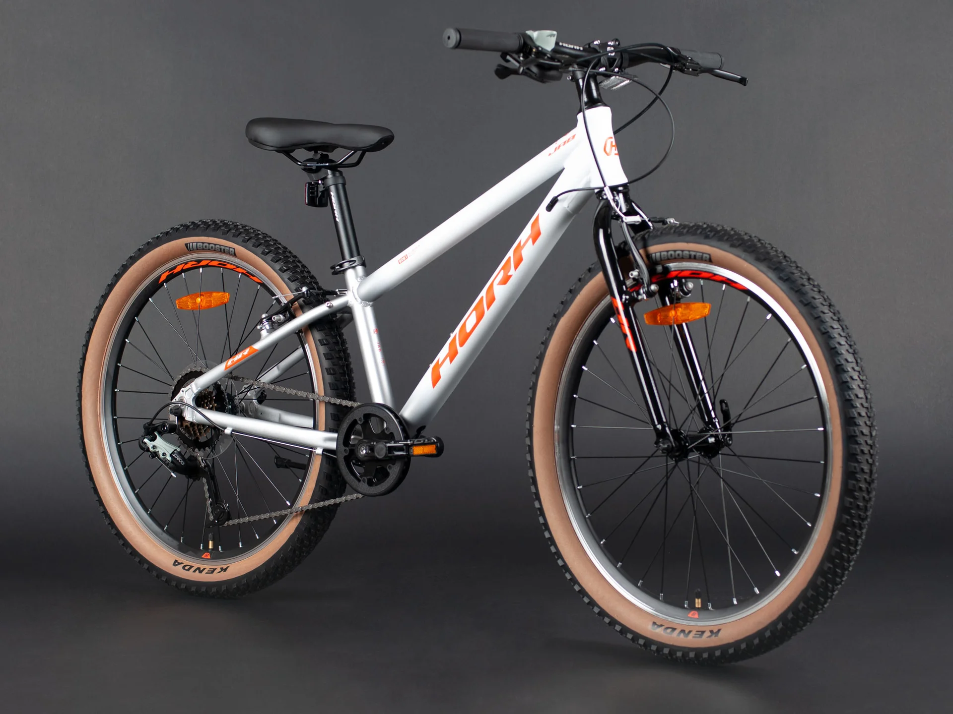 Велосипед HORH JAB JABVB24 24" (2025) White-Light Grey-Orange - миниатюра 6