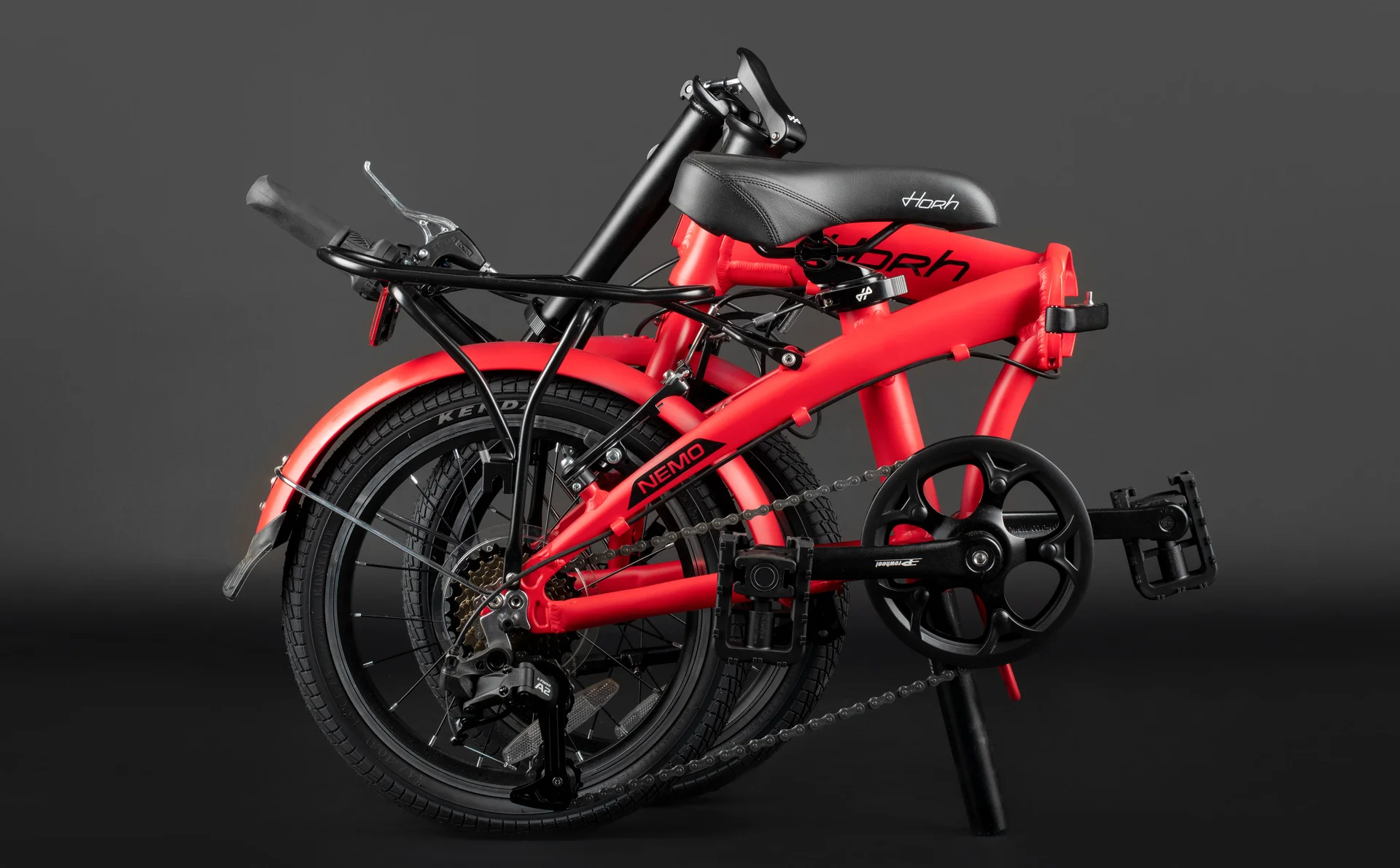 Велосипед HORH NEMO 7SP VB 16" (2025) Red-Black - миниатюра 10