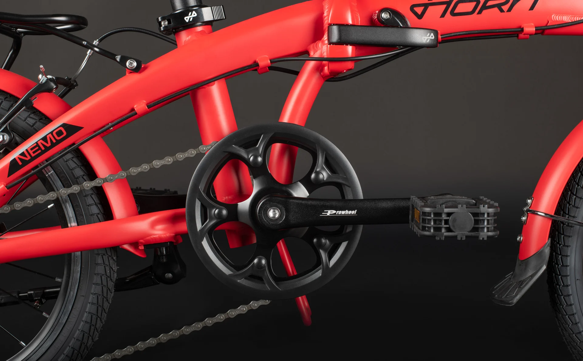 Велосипед HORH NEMO 7SP VB 16" (2025) Red-Black - миниатюра 6