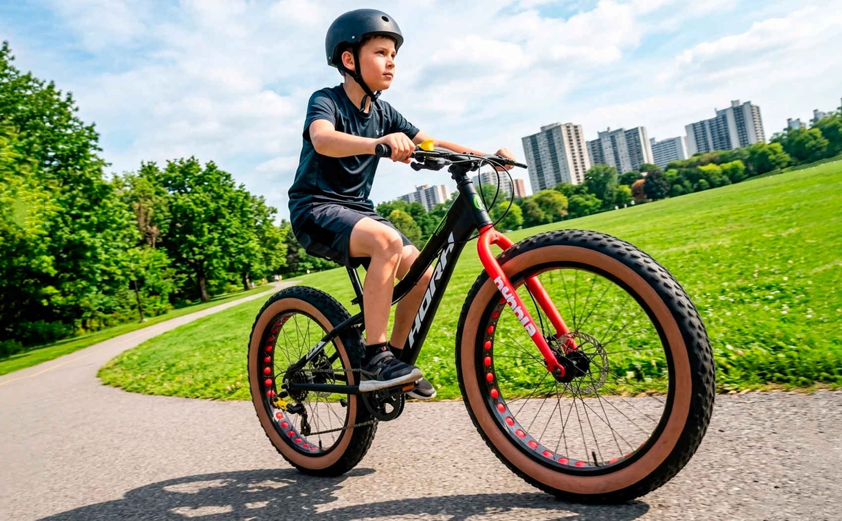 Велосипед HORH BUBBLE 24" (2024) Black-Red - миниатюра 2