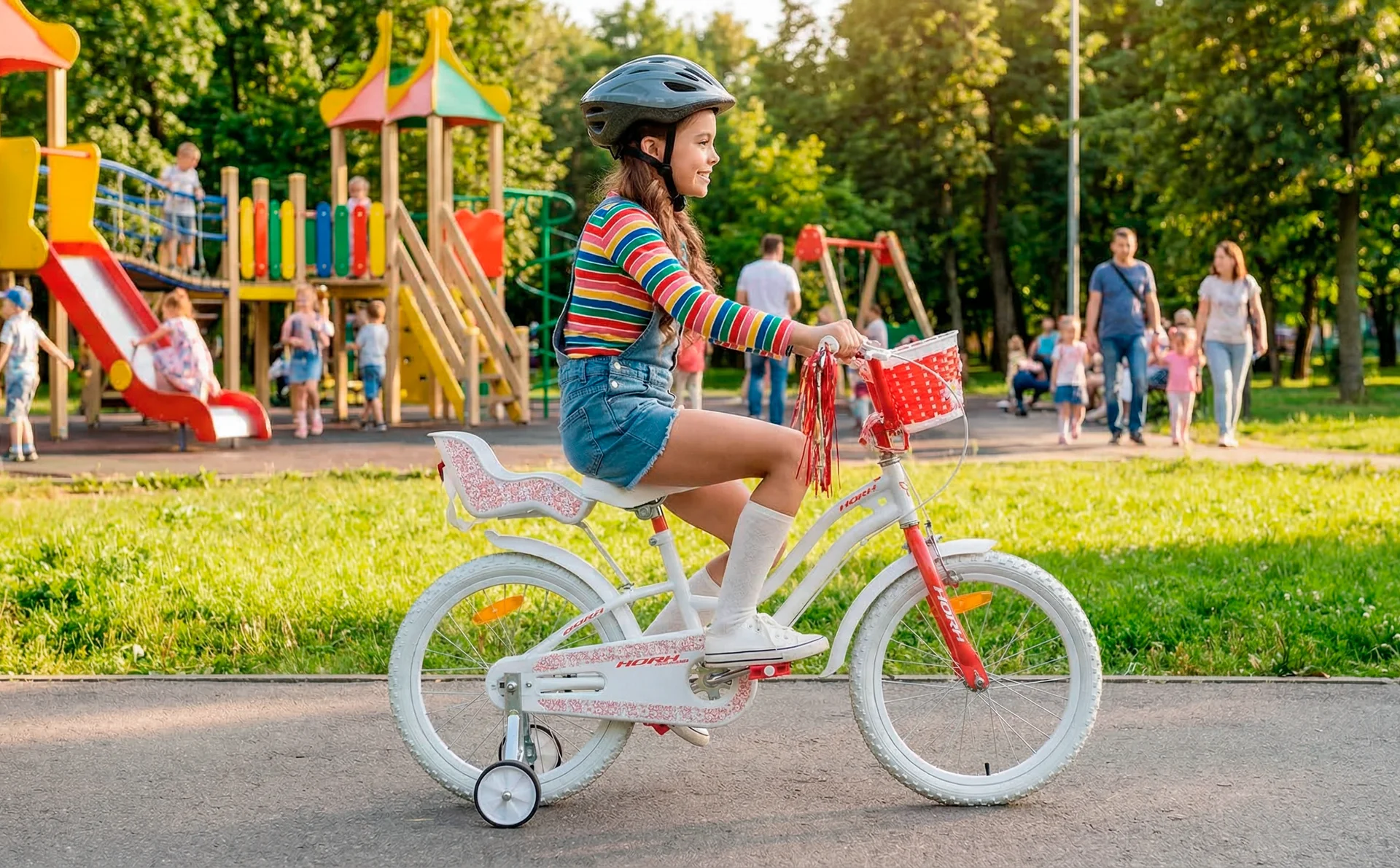 Велосипед HORH SANDY 18" (2024) White-Coral - миниатюра 2