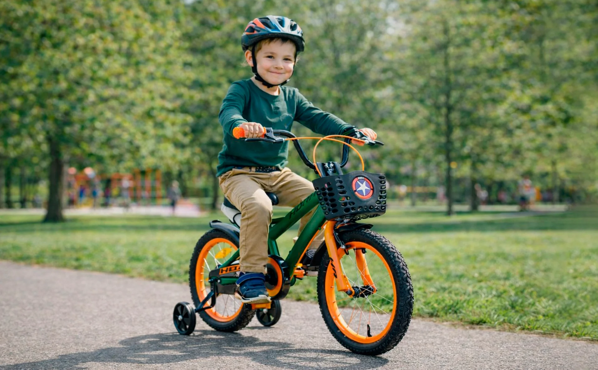 Велосипед HORH FORTE 16" (2026) Green-Orange - миниатюра 2