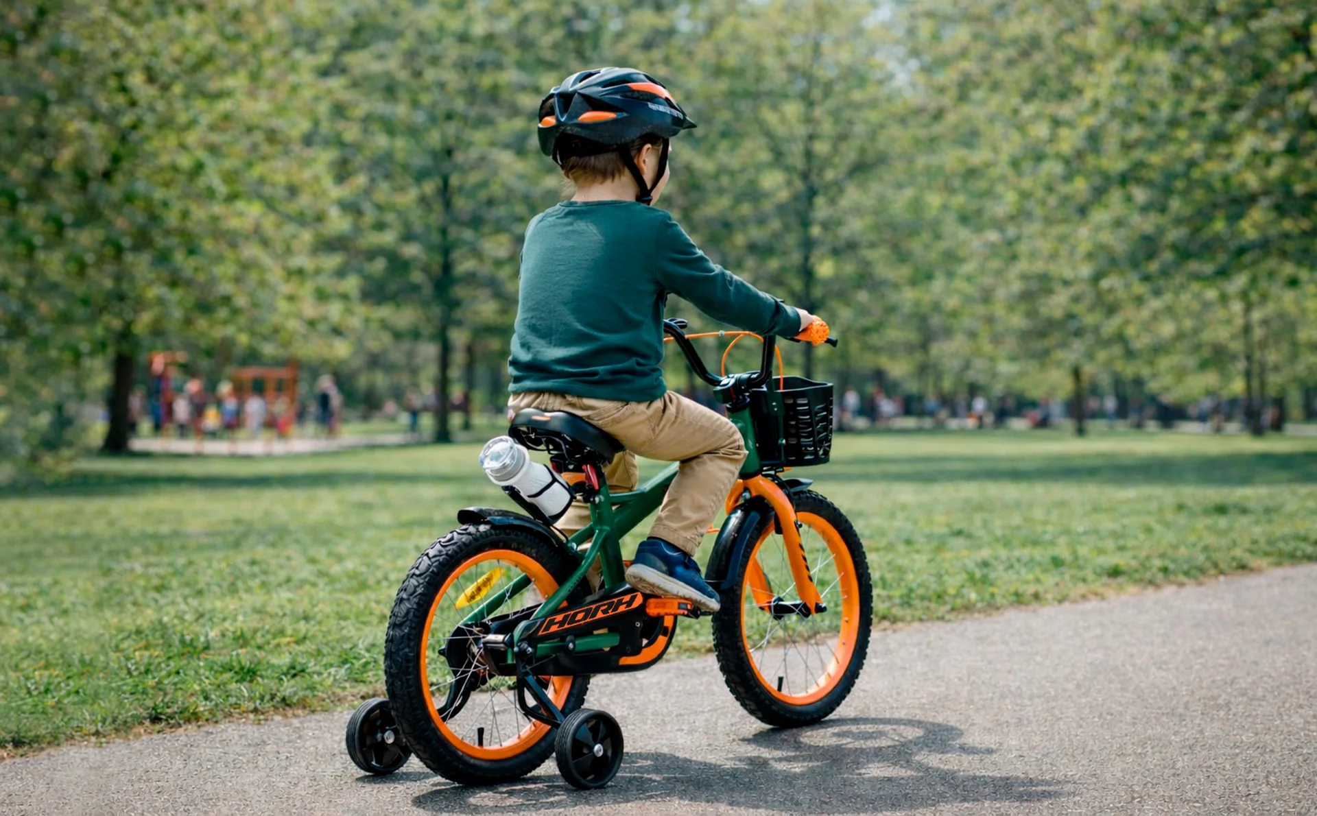Велосипед HORH FORTE 16" (2026) Green-Orange - миниатюра 3