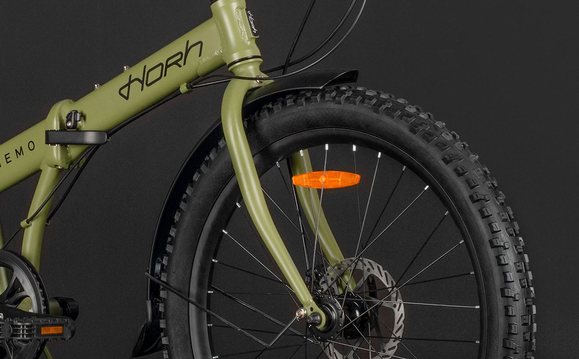 Велосипед HORH NEMO 8SP MD FAT 24" (2026) Dark Green - миниатюра 9